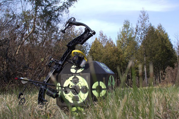 target shot with bow target shot with bow