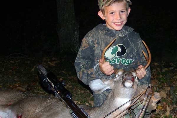 Young crossbow hunter Young crossbow hunter