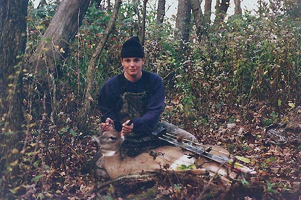 Hunter with first deer Hunter with first deer