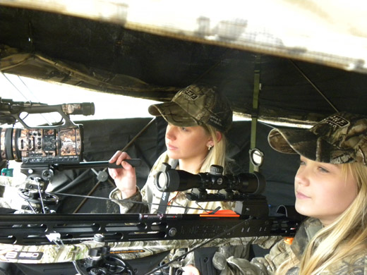 Sisters Hunting in the Blind