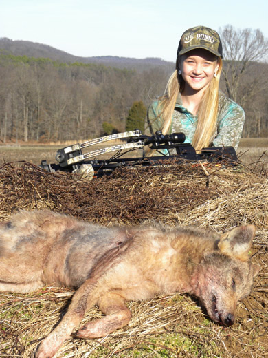 Girl with hunted Coyote Girl with hunted Coyote