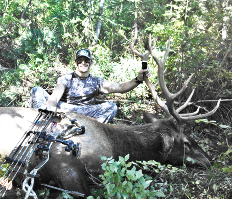 A Hunter and a Shot Elk A Hunter and a Shot Elk
