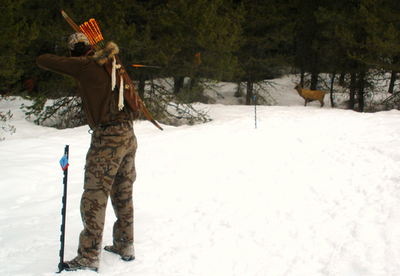 Hunting Deer in the Snow