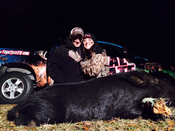 The Author, Wife and Hunted Hog