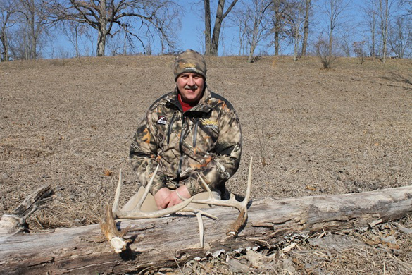 Hunter with Shed Antlers