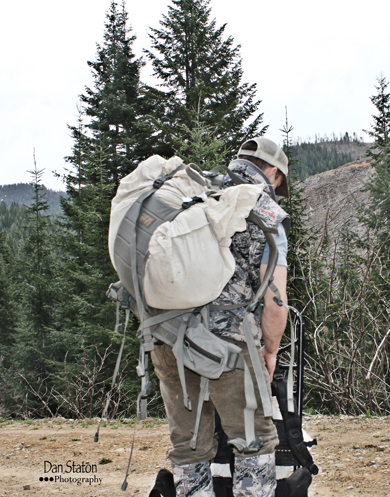 Hunter carrying meat Hunter carrying meat