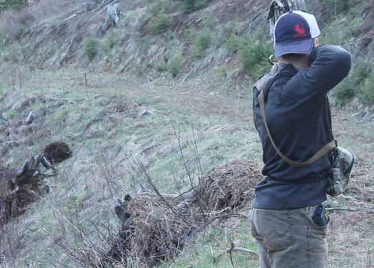 Hunter and bear Hunter and bear