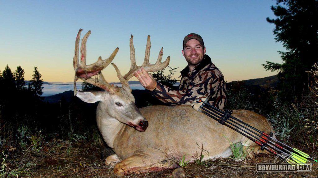 You'll have to strike quick if you want to shoot a buck in velvet. Matt Alwine of Chewelah, WA shot this 153" buck on September 3rd. 