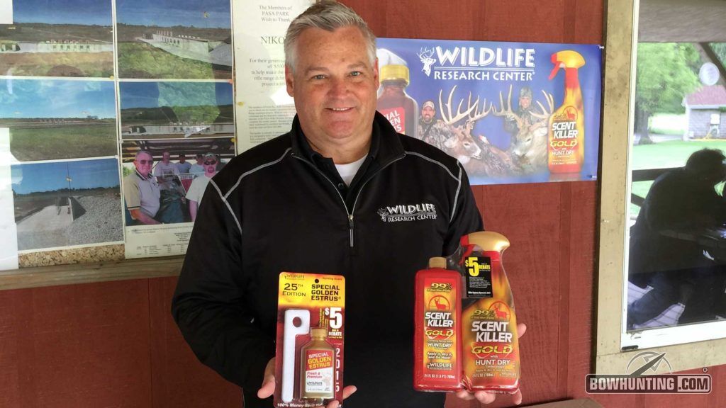 Paul Marion of Wildlife Research Center showcasing products at the 2015 Media Direct Roundtable. 