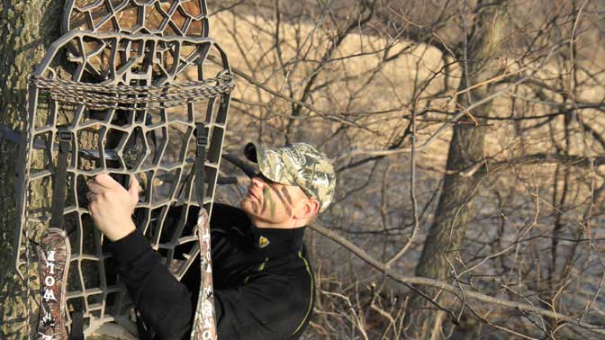 Have you taken the steps to deter a treestand thief? A simple lock and chain and cable may be all you need to keep your stand on the tree.