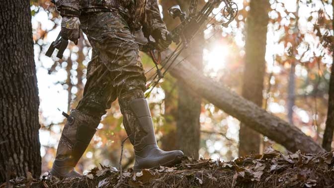 There's plenty of products on the market designed to help you do battle on bugs, but one simple solution for keeping ticks and chiggars at bay is to tuck your pants into the top of a rubber knee boot. 