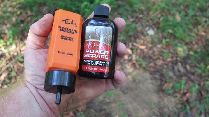 Tink's Power Scrape and Dripper are a deadly combination in helping you place bucks where you want them. 