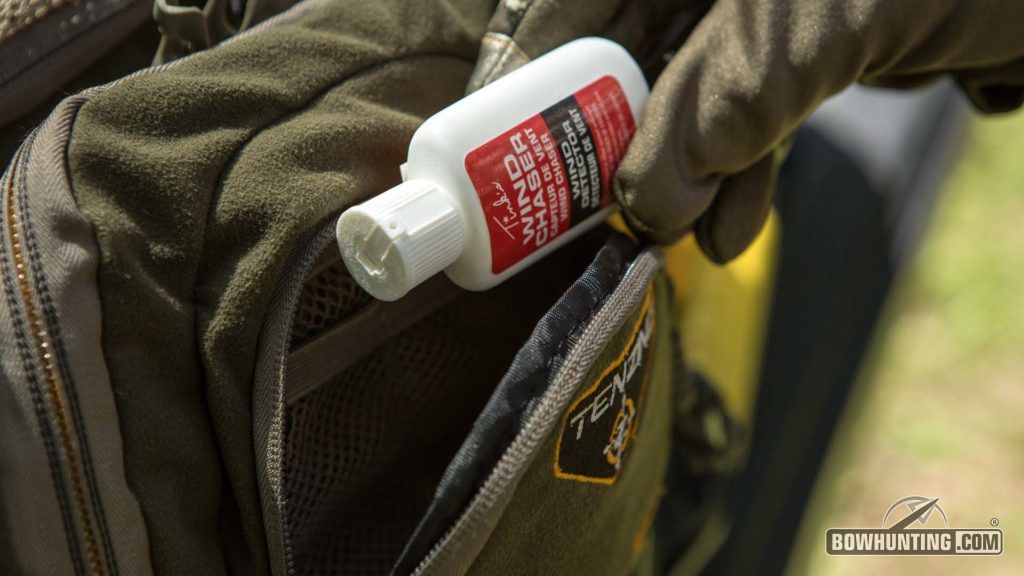 Weather apps and websites are extremely helpful, but there's no substitute for checking the wind at your location prior to heading to the stand. I always carry a bottle of wind checker with me at all times.