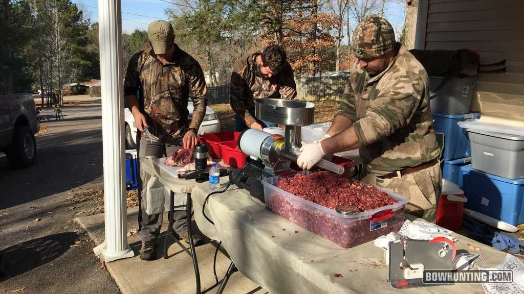 Good friends grinding it out after a weekend of doe patrol. Put a grinder to work and the opportunities are endless. 