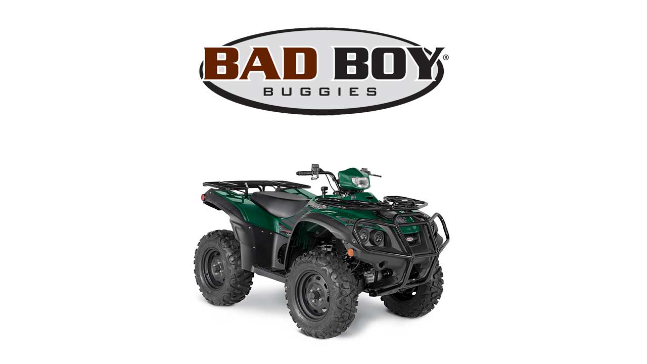 — Bad Boy® charges into the ATV market with the Onslaught™ 550 4x4, a mid-size four-wheeler designed to dominate a challenging trail or attack a long day of hard work. The new Onslaught ATV features independent double A-arm front and rear suspension to enhance rider comfort as well as handling and maneuverability. An industry-leading 12 inches of ground clearance allows Onslaught to move over terrain freely and easily. A liquid-cooled 503cc engine with electronic fuel injection (EFI) delivers all the 4x4 power needed for challenging off-road rides or chores. Electronic power steering (EPS) is available to further ease the vehicle’s handling. Two models are offered: Onslaught 550 4x4 EFI and the Onslaught 550 4x4 EFI EPS with electronic power steering. Both models are available in black or olive green, with Realtree Xtra® camouflage and premium wheels offered as factory-installed options on EPS-equipped vehicles. “We introduced the Onslaught in response to market demand for an ATV in the Bad Boy line," said John Collins, vice president, consumer for Textron Specialized Vehicles, which markets Bad Boy off-road vehicles. “Onslaught offers comfort, control, power and styling for riders who simply want to do more in the outdoors. Whether it’s recreation or work, you can just bring it on and get after it with Onslaught.” Other key features of the Onslaught include: • Dual 60-watt halogen headlights with low- and high-beam options, and a center headlight provide the brightest lighting in Onslaught’s ATV class for extended hours for riding. Brake lights and taillights are standard. • Hydraulic disc brakes for strong stopping power. • Locking differential for increased traction. • Front suspension has 8.7 inches of travel, and rear suspension has 9.4 inches of travel for smooth, comfortable ride. • Standard front and rear cargo racks for gear and other necessities. • Standard a-arm guard and skid plate underbody protection to avoid getting hung up on obstacles. • Robust one-year warranty for added peace of mind. Each Onslaught 550 4x4 model has digital instrumentation and electric start. Fuel capacity is 4.2 gallons; hitch towing rating is 1,225 pounds. Manufacturer’s suggested retail price starts at $6,299.