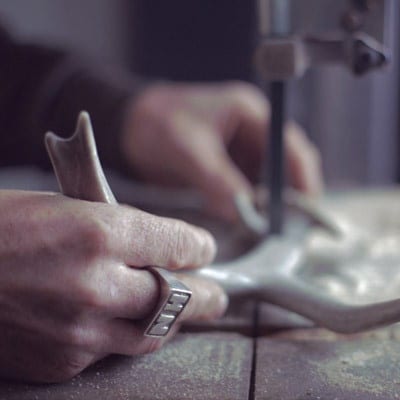 Staghead Designs creates wedding rings out of earthly materials such as wood and shed antlers.