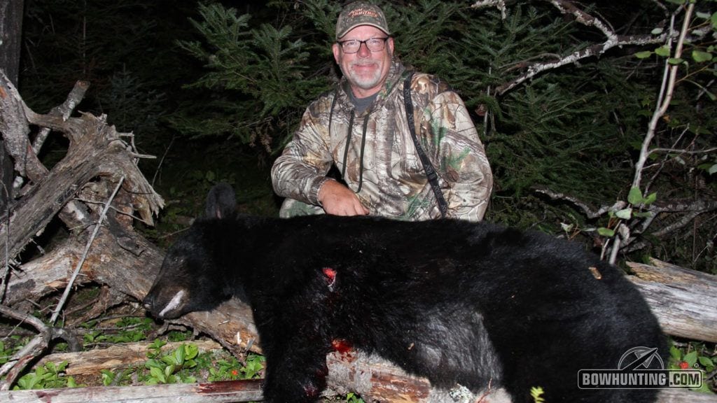 Bernie Baringer with his black bear