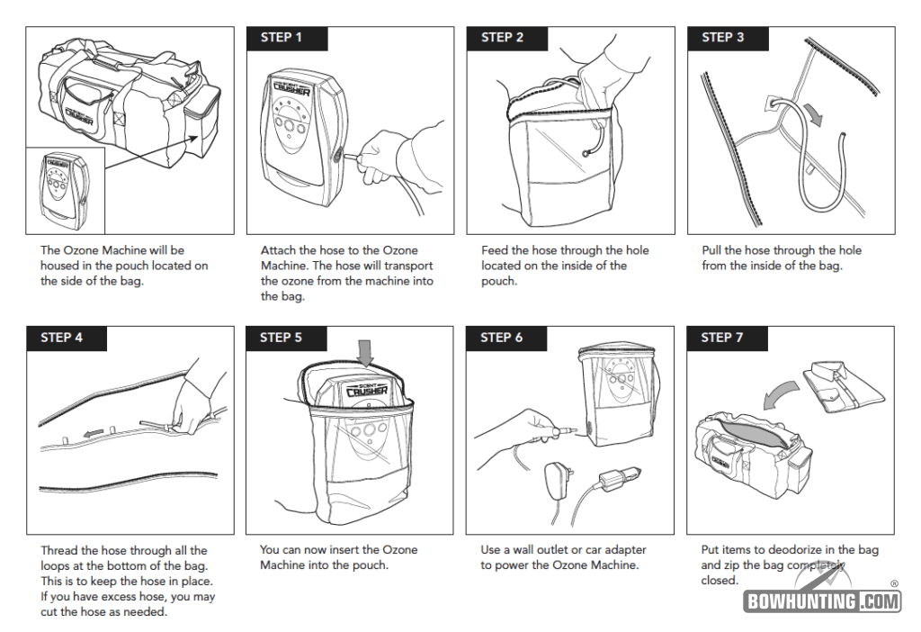 Scent Crusher gear bag instruction manual