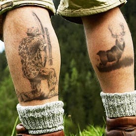 paired-hunting-tattoo-on-both-legs