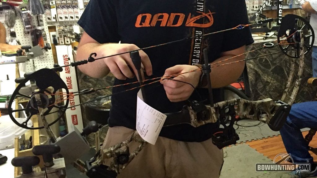 Getting the bow set up at the local Mathews retailer. 