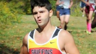 runner tackled by deer
