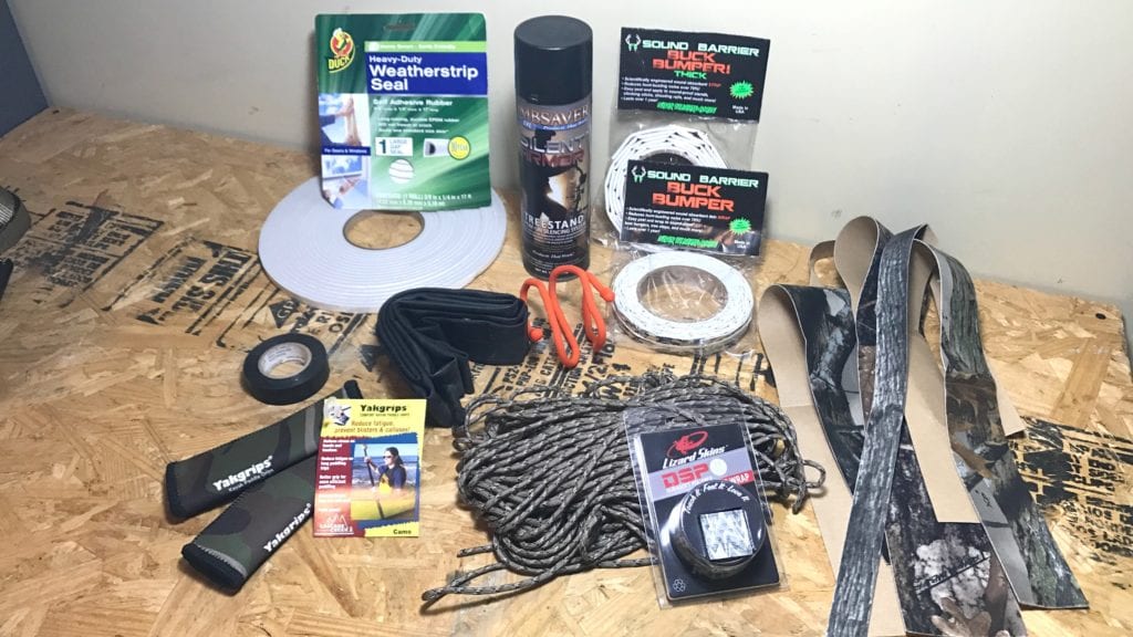 Treestand gear silencing equipment