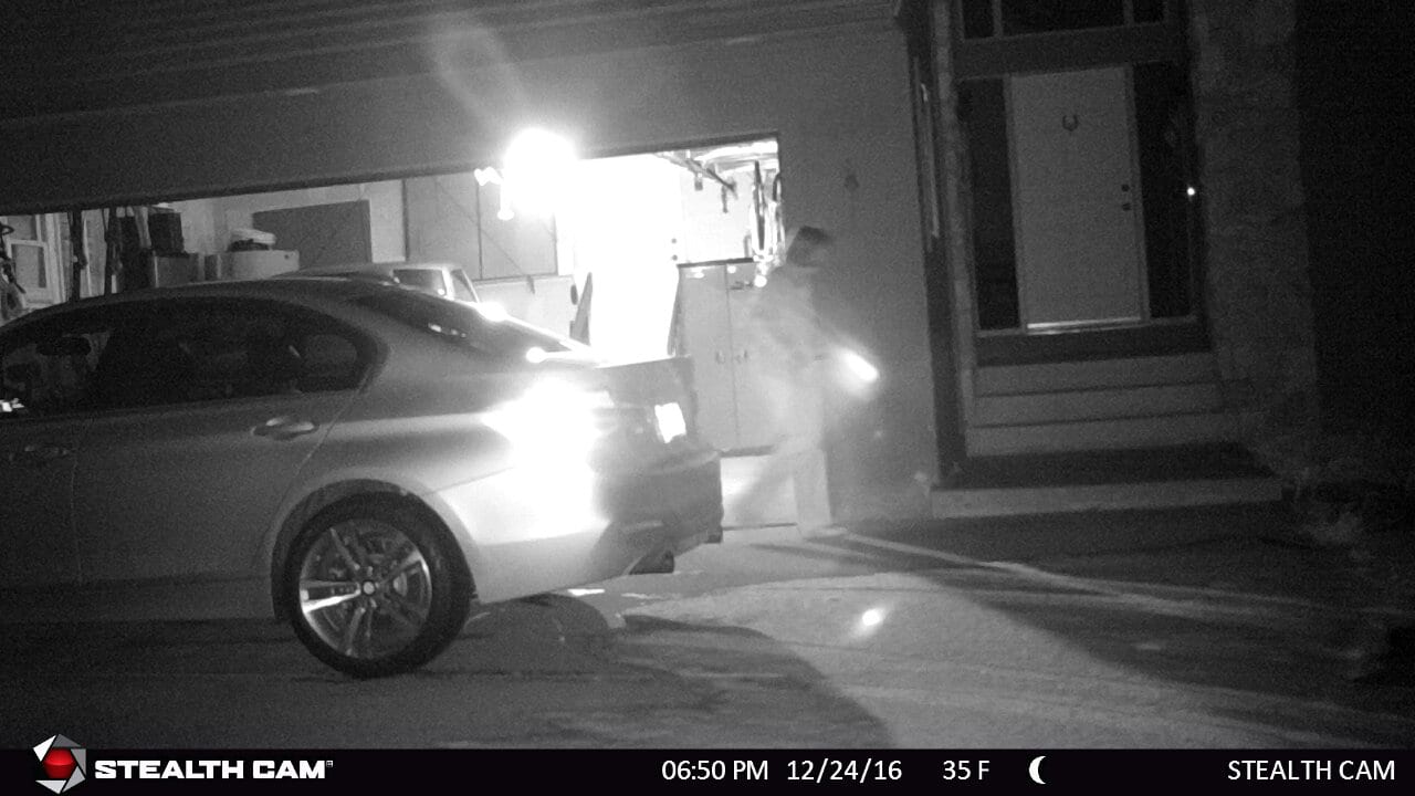 stealth cam on garage