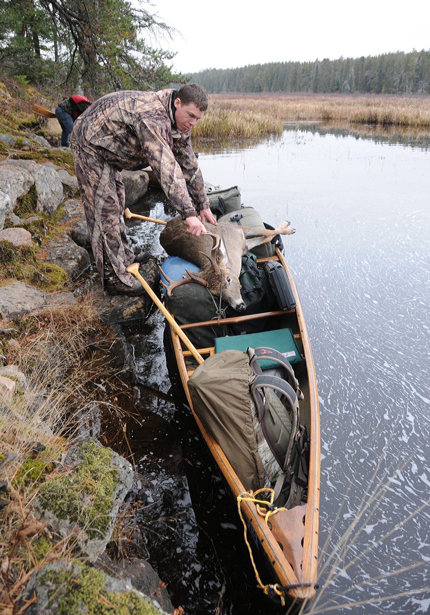 deer in canoe