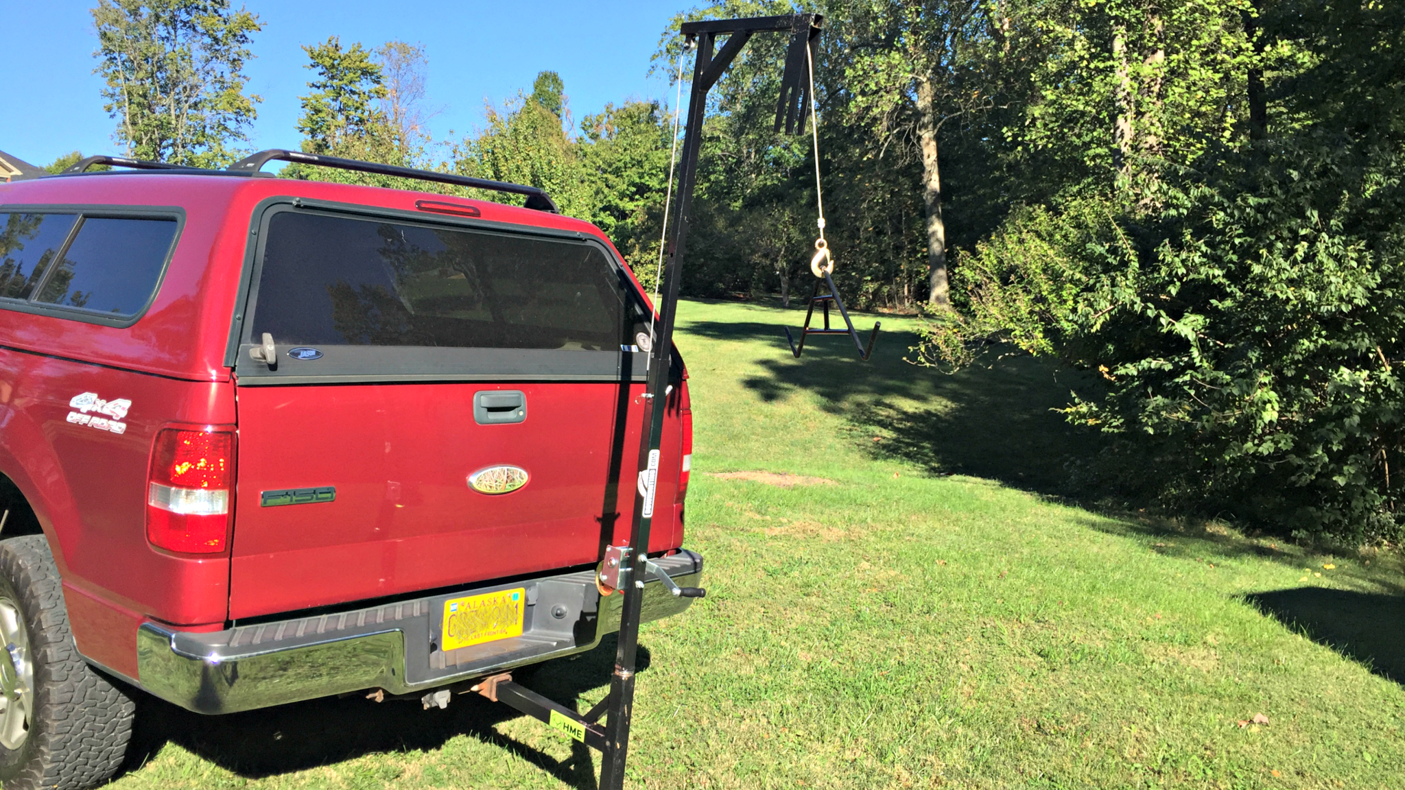 Details about   HME Products HME-HH Truck Hitch Deer Hunting Game Hoist w/Winch & Gambrel NEW 