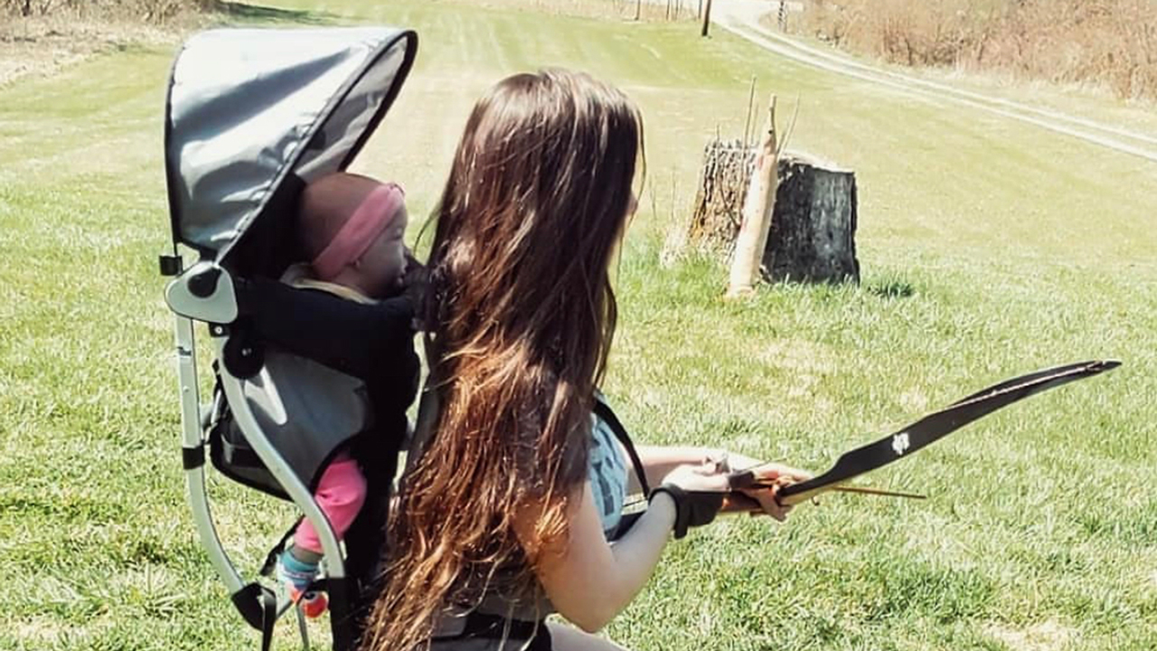 how to hunt with a baby - practice-with-baby