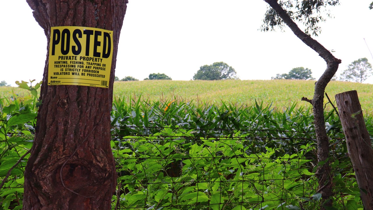 posted sign - gaining permission