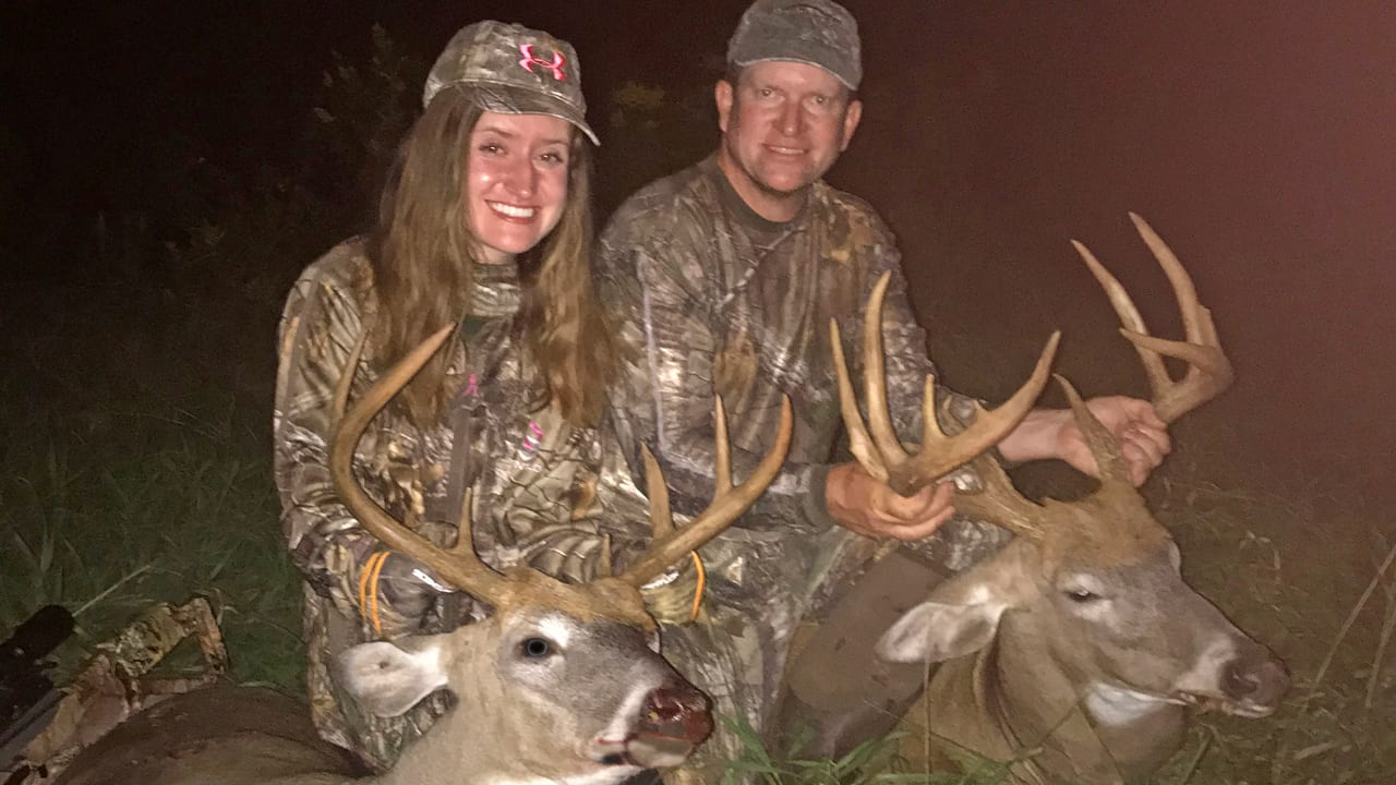 father daughter deer hunt