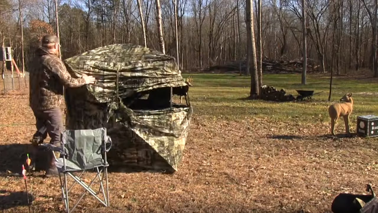 Ground-Blind - Late Season Bowhunting Practice [Video]