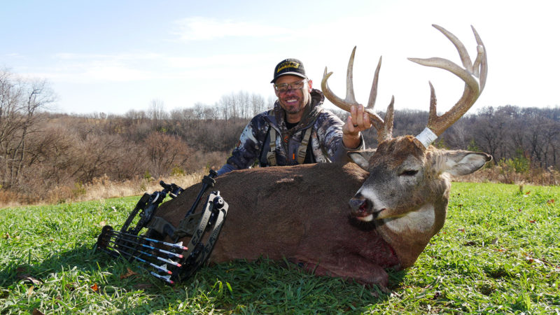Todd Graf with a buck shot with the new Mathews V3