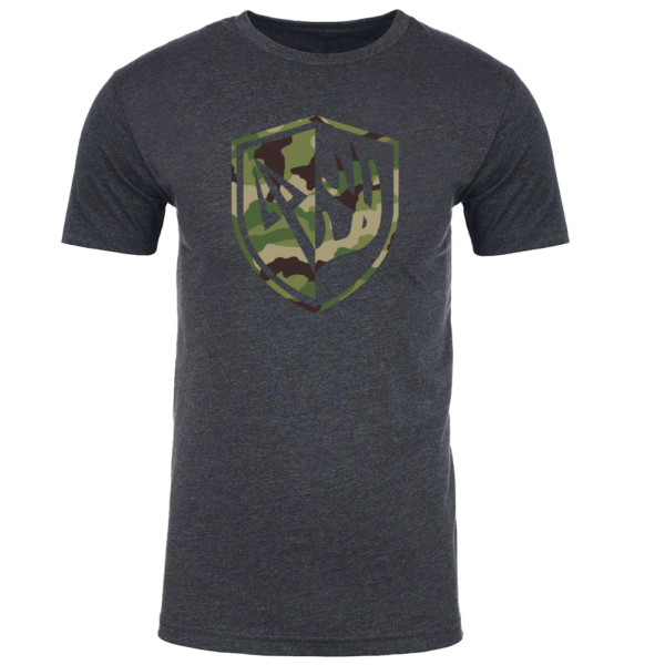 Grey/camo Antler Shield T Shirt