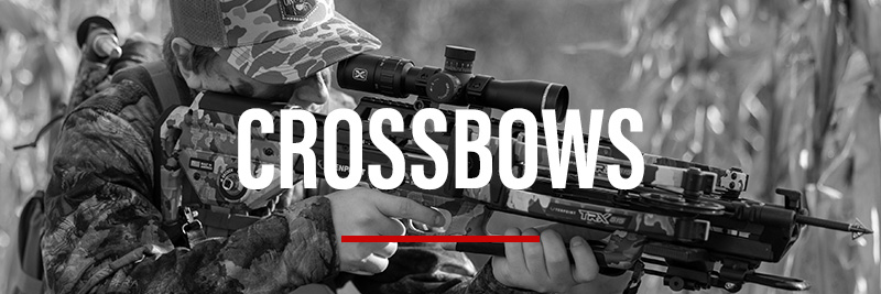 Black and white crossbow close-up